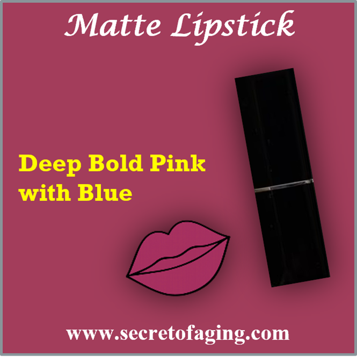 Deep Bold Pink with Blue Matte Lipstick
