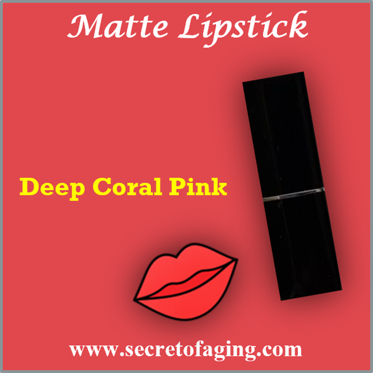 Deep Coral Pink Matte Lipstick