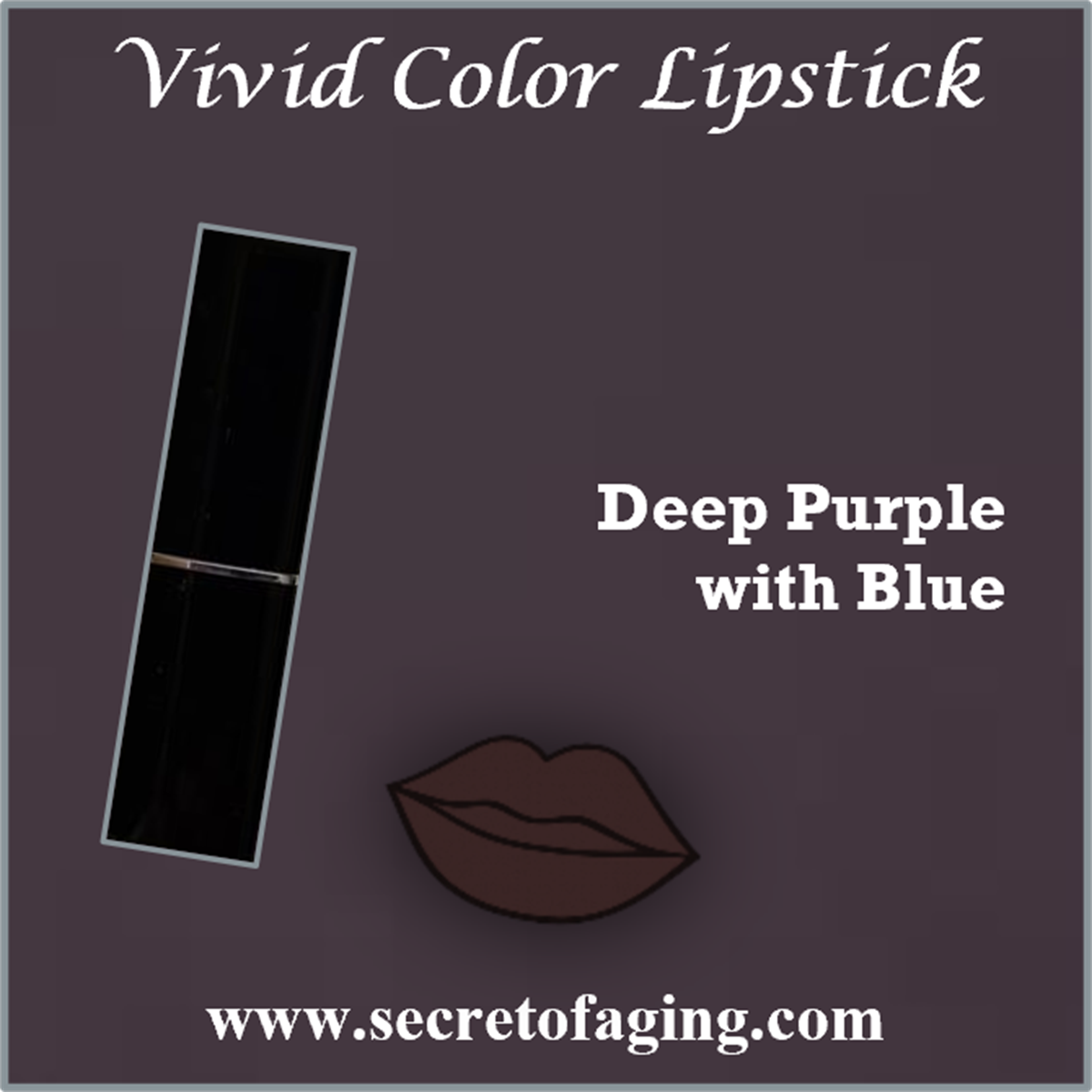 Deep Purple with Blue Vivid Color Lipstick