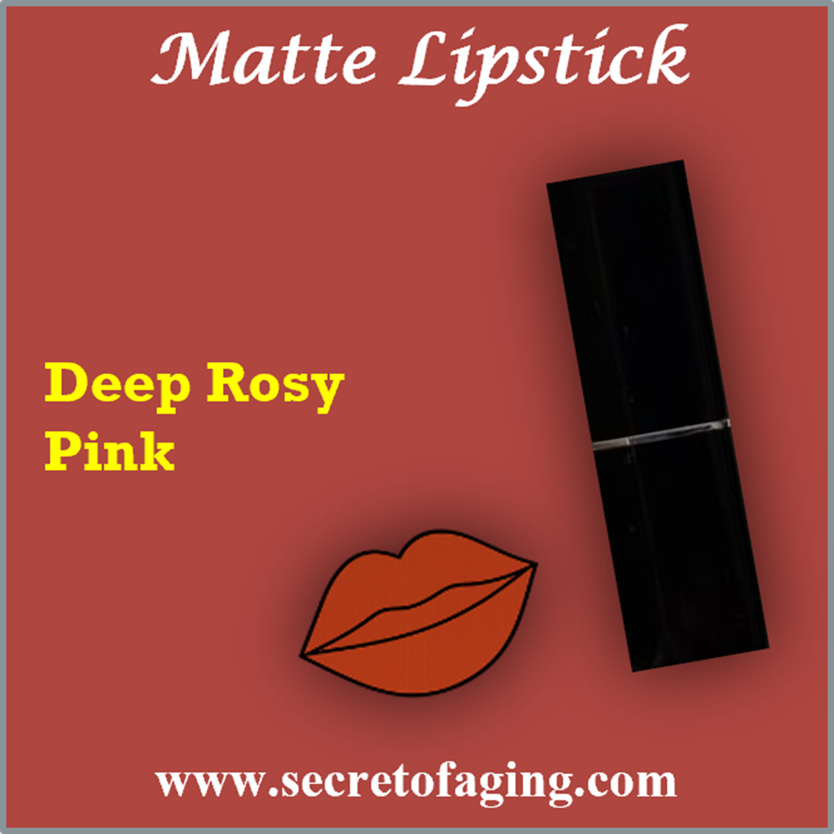Deep Rosy Pink Matte Lipstick