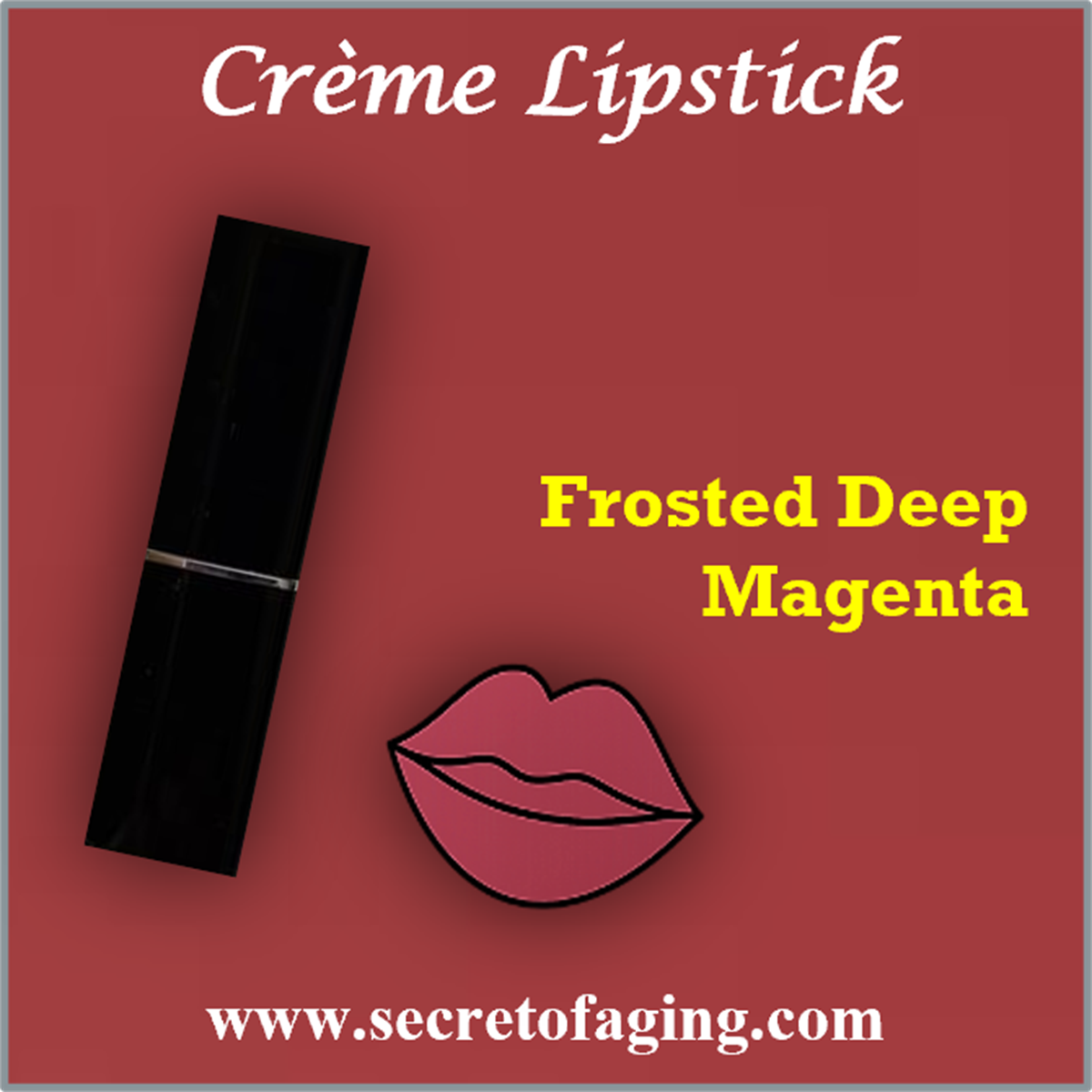 Frosted Deep Magenta Creme Lipstick