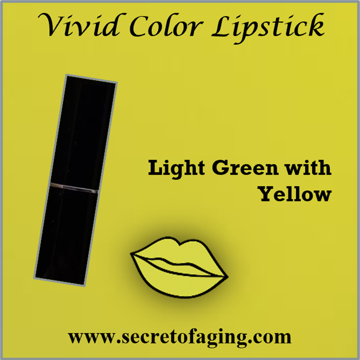 Light Green with Yellow Vivid Color Lipstick