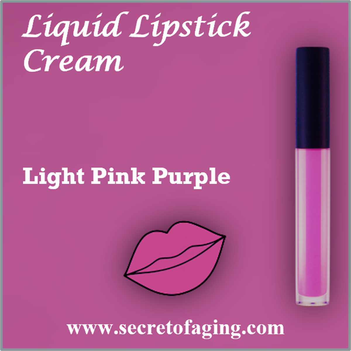 Light Pink Purple Liquid Lipstick Cream