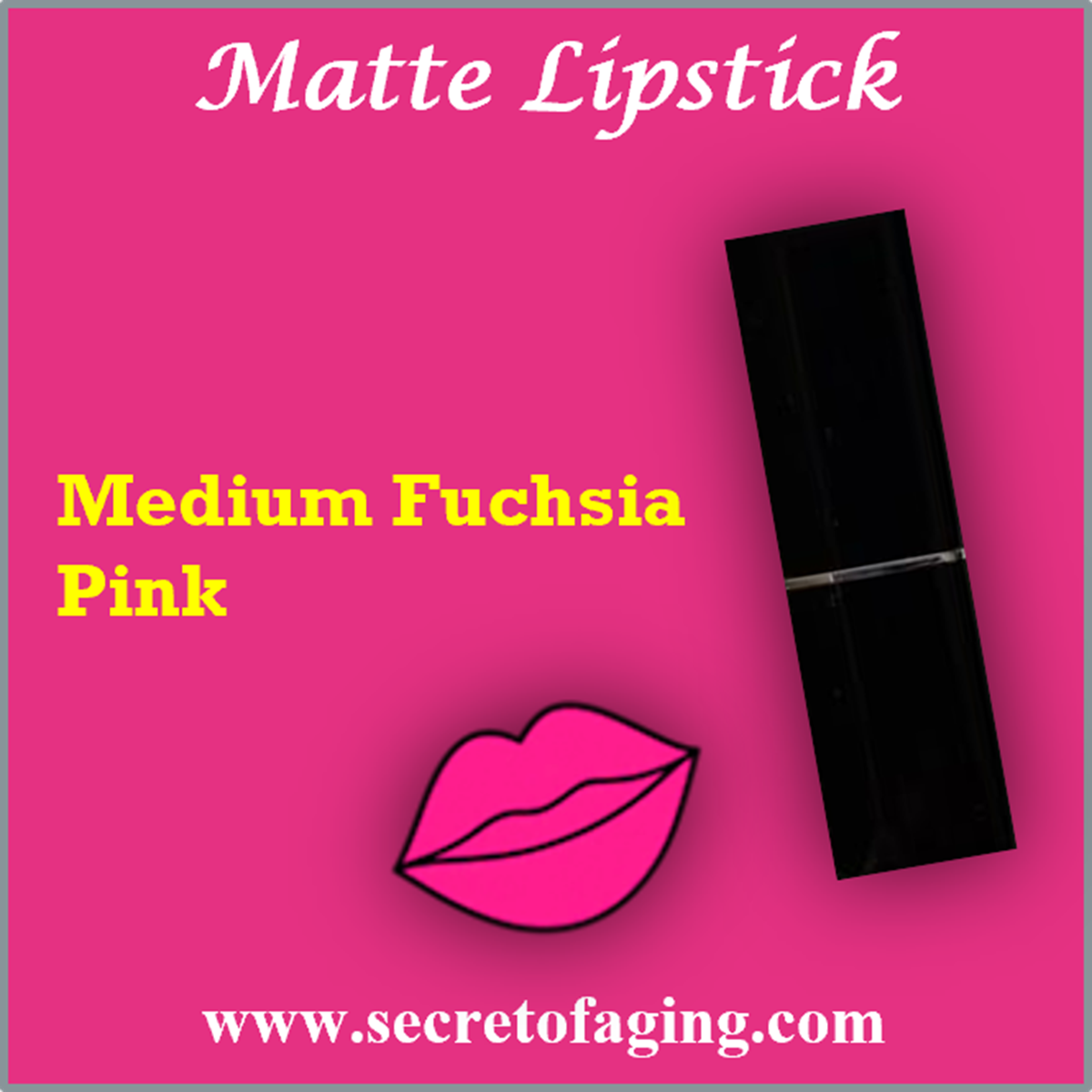 Medium Fuchsia Pink Matte Lipstick