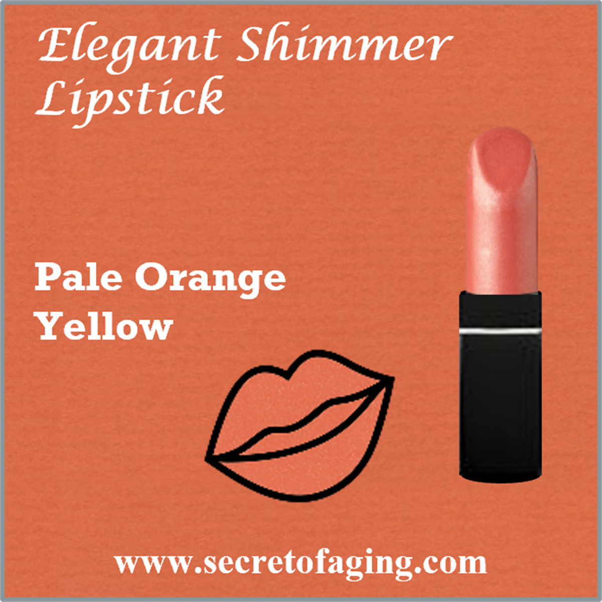 Pale Orange Yellow Elegant Shimmer Lipstick