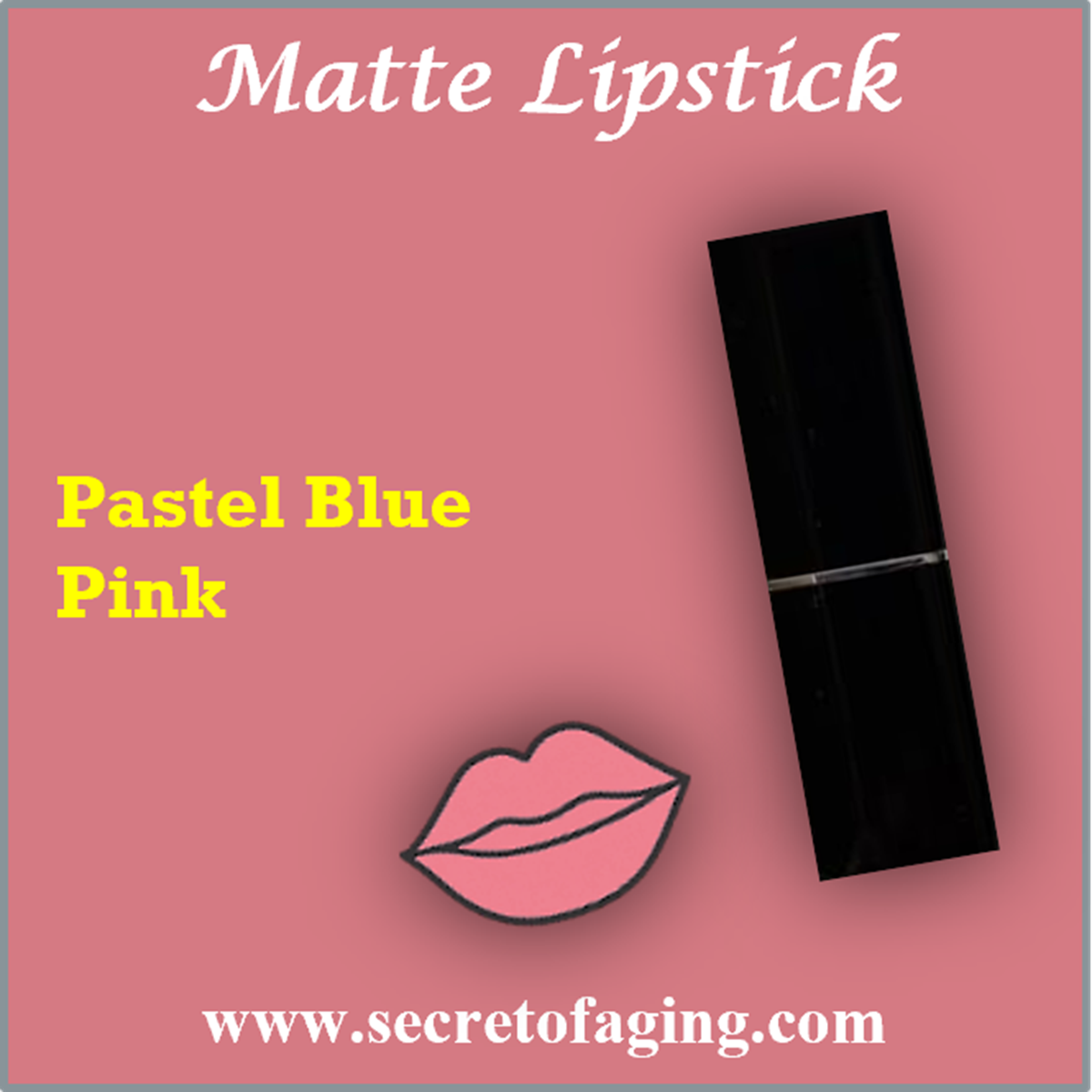 Pastel Blue Pink Matte Lipstick