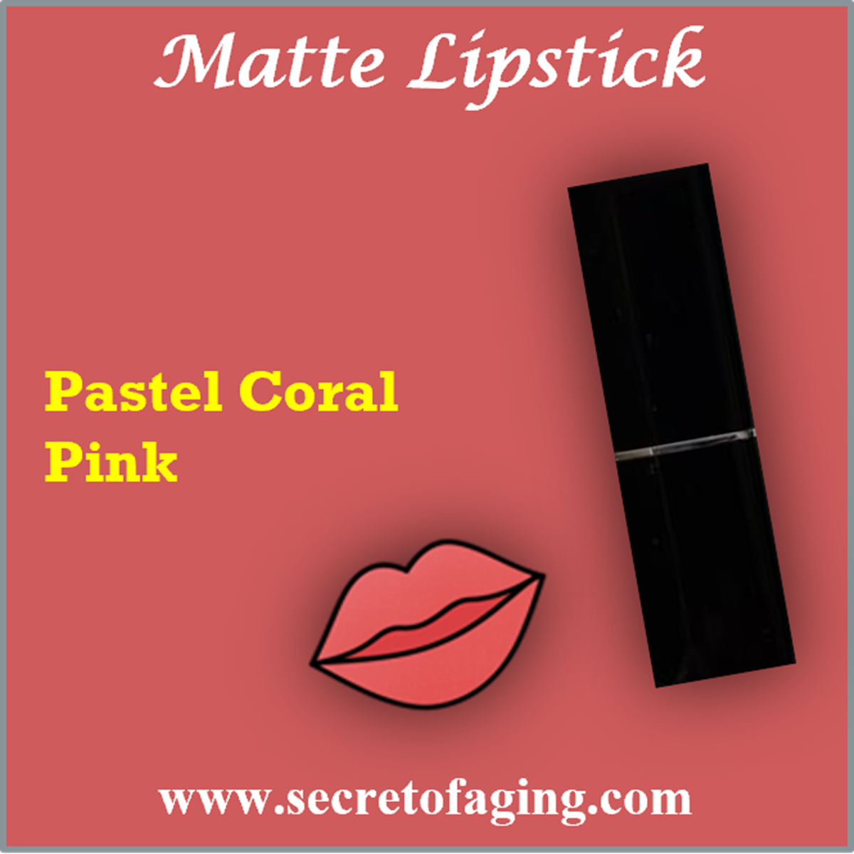 Pastel Coral Pink Matte Lipstick