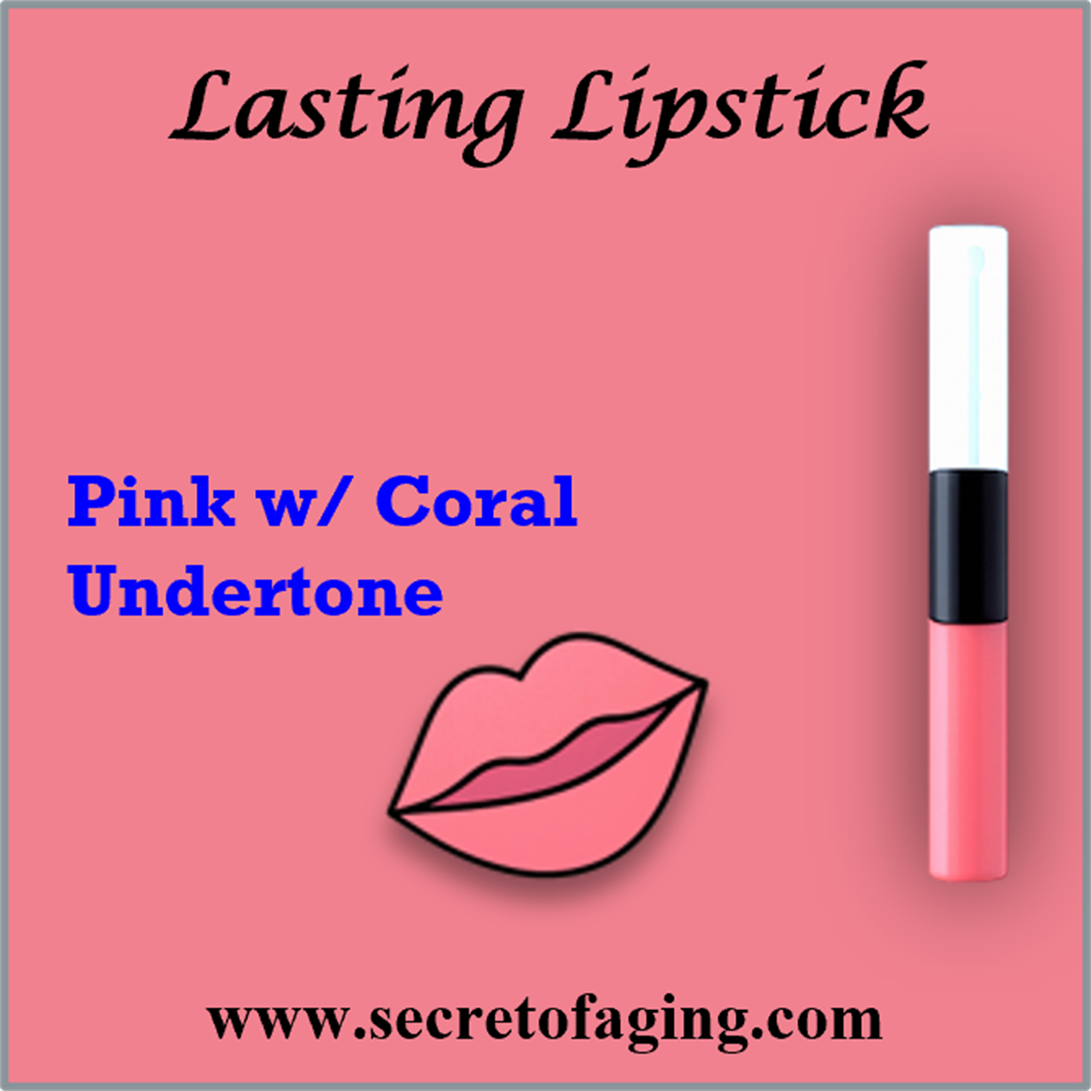 Pink with Coral Undertone Lasting Lipstick