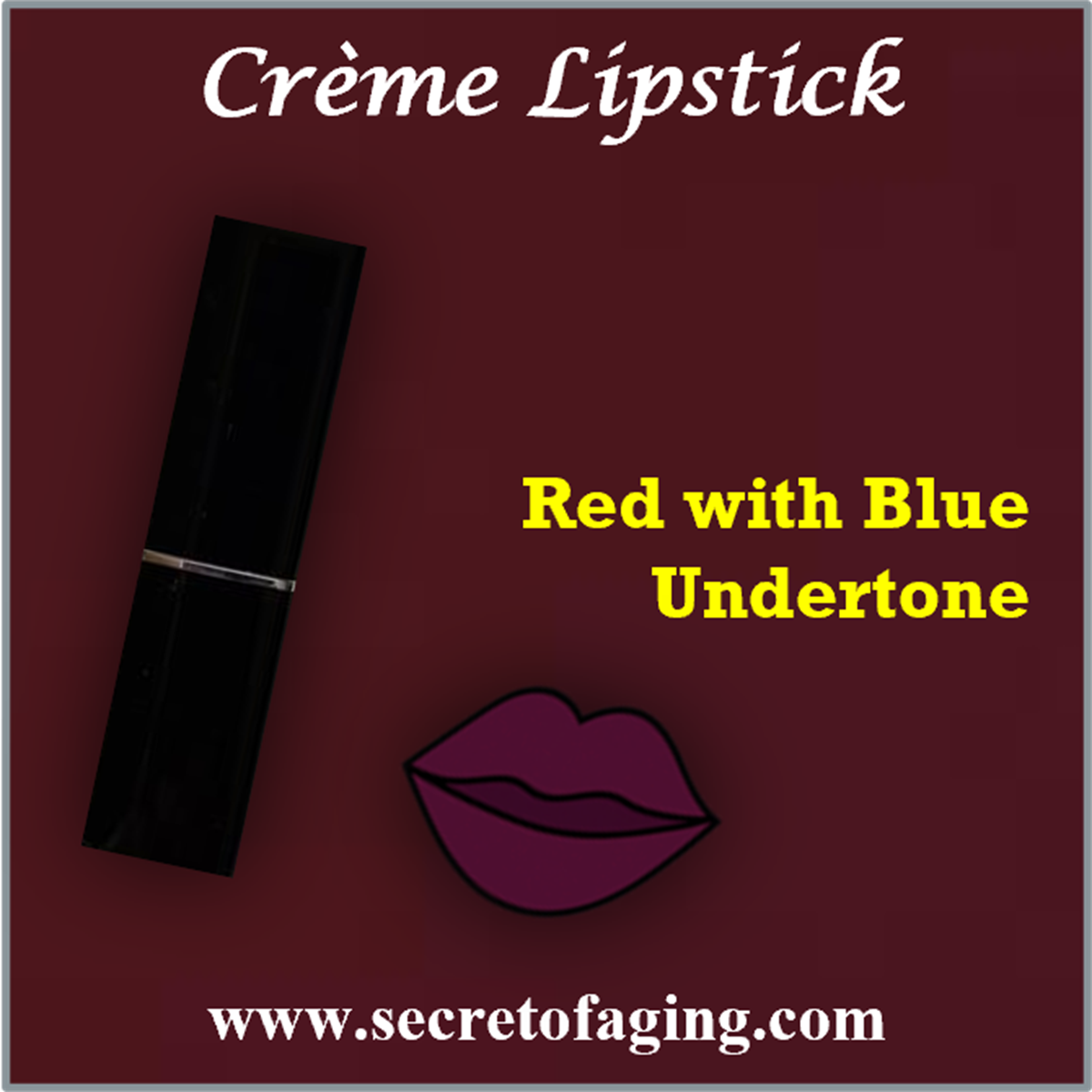 Red with Blue Undertone Creme Lipstick
