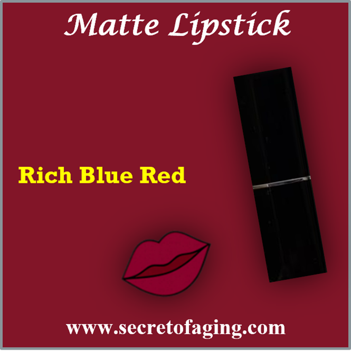 Rich Blue Red Matte Lipstick