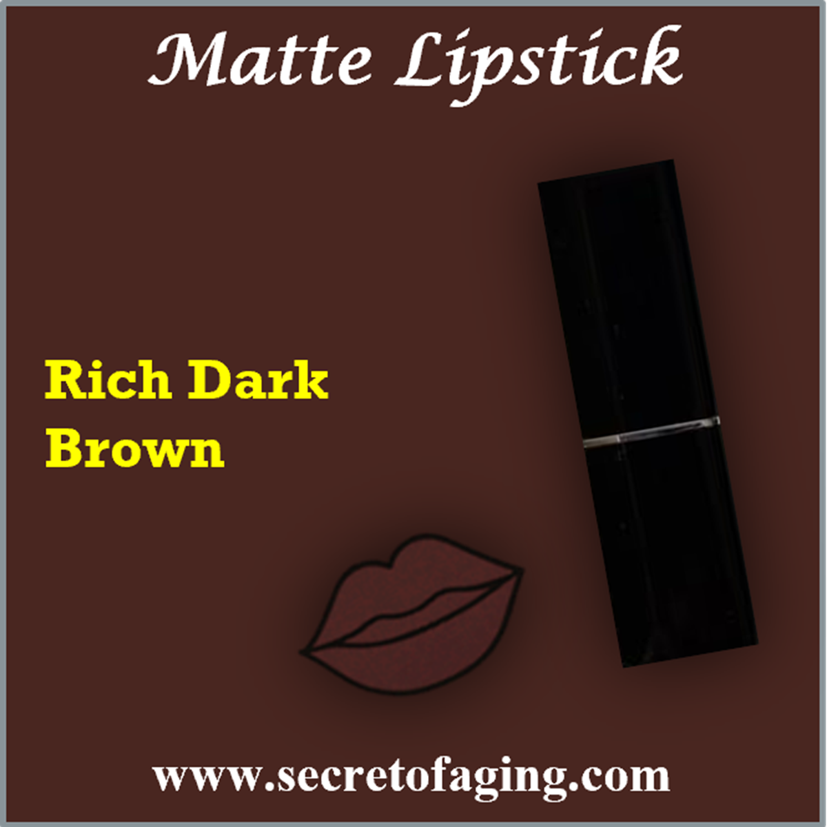 Rich Dark Brown Matte Lipstick