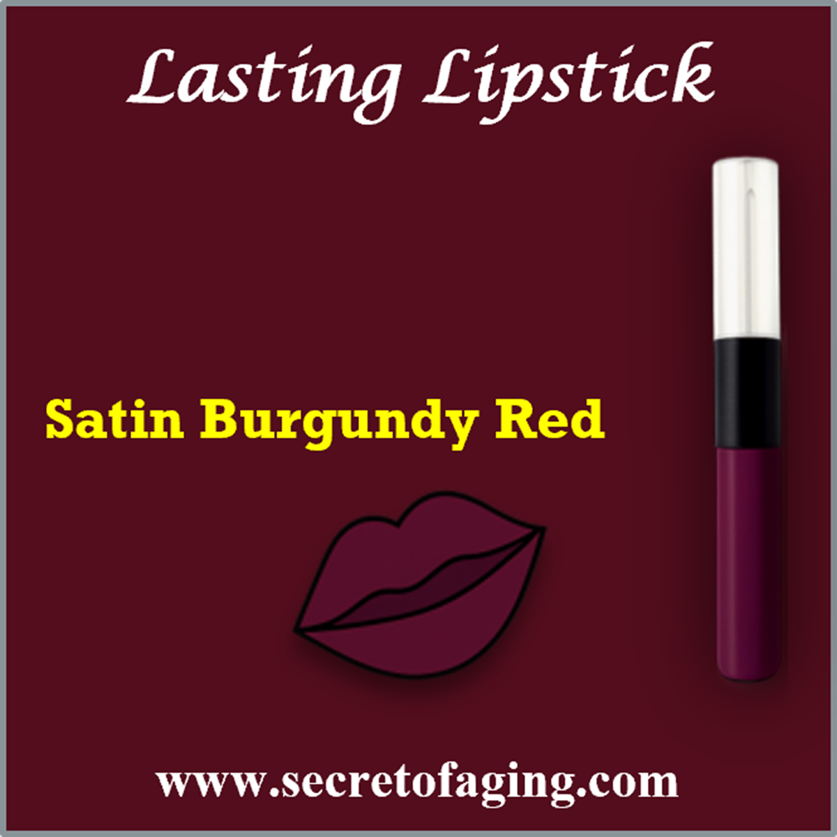 Satin Burgundy Red Lasting Lipstick