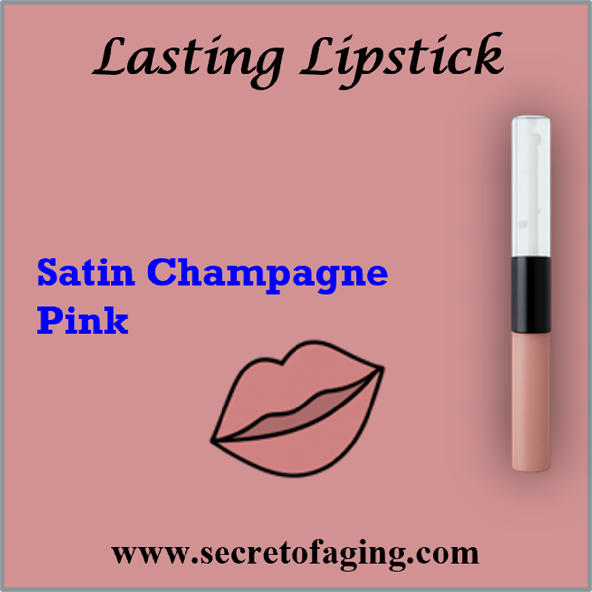 Satin Champagne Pink Lasting Lipstick