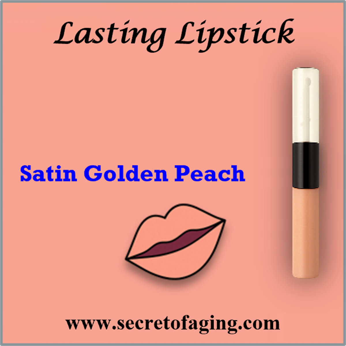 Satin Golden Peach Lasting Lipstick