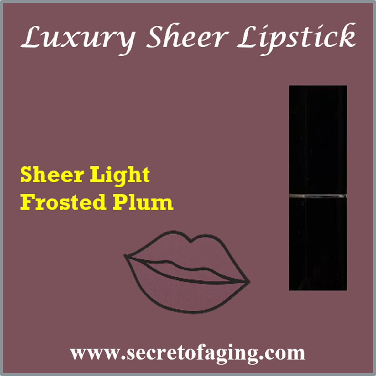 Sheer Light Frosted Plum Luxury Sheer Lipstick