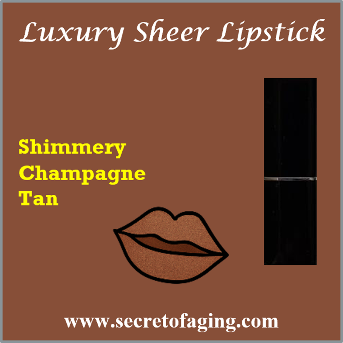 Shimmery Champagne Tan Luxury Sheer Lipstick