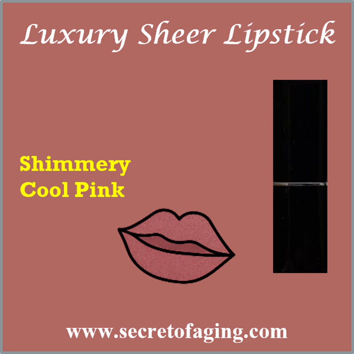 Shimmery Cool Pink Luxury Sheer Lipstick