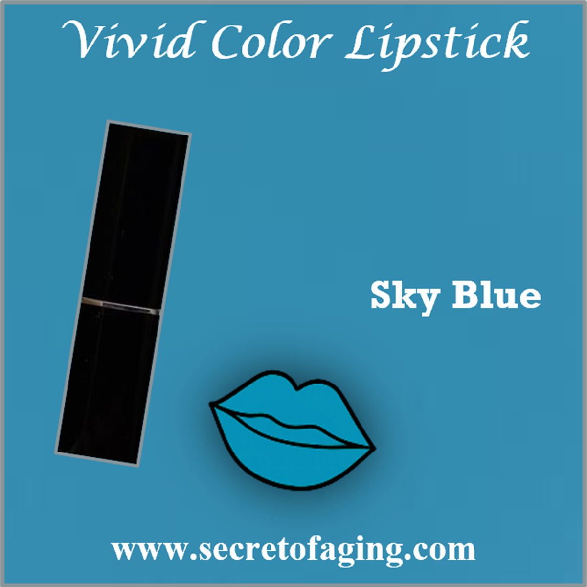 Sky Blue Vivid Color Lipstick