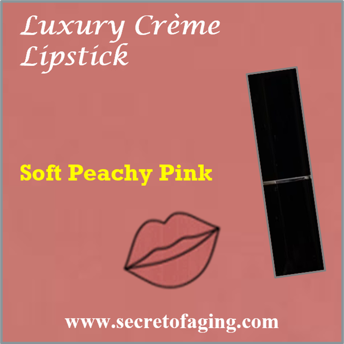 Soft Peachy Pink Luxury Creme Lipstick