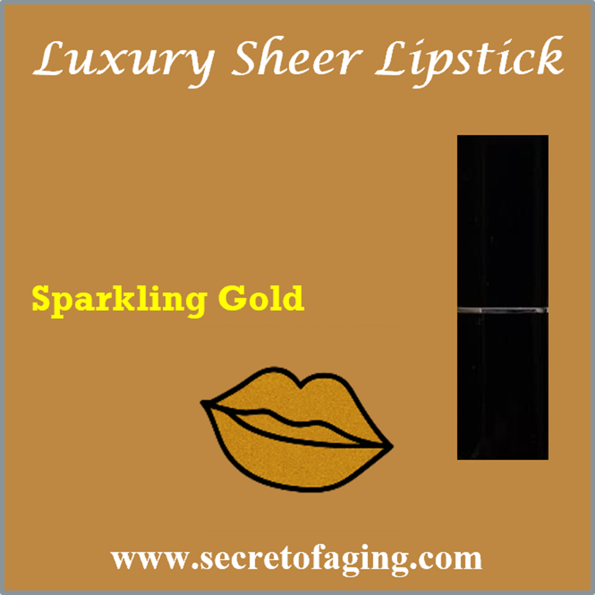 Sparkling Gold Luxury Sheer Lipstick