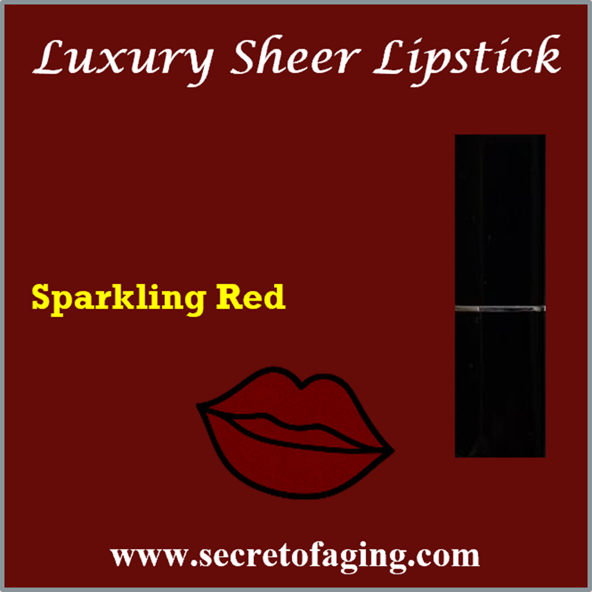 Sparkling Red Luxury Sheer Lipstick