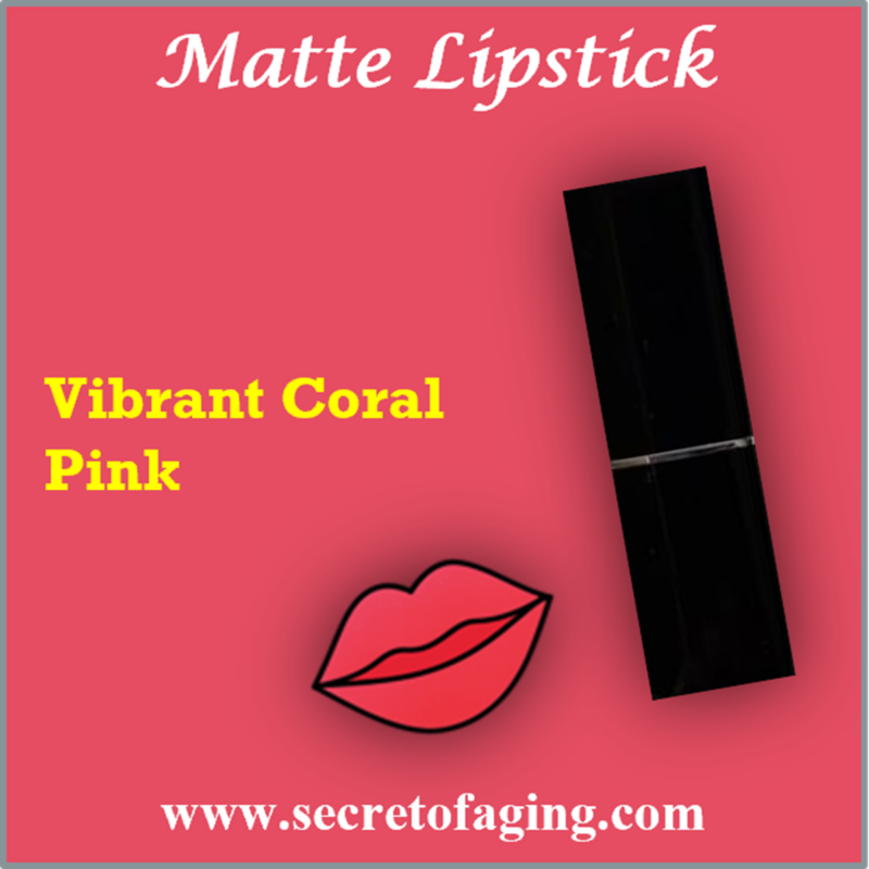 Vibrant Coral Pink Matte Lipstick
