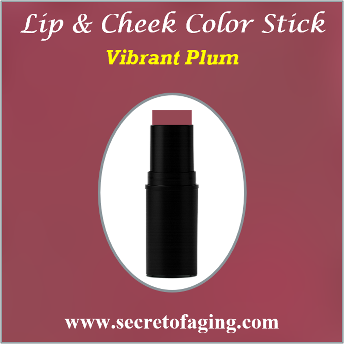 Vibrant Plum Lip and Cheek Color Stick
