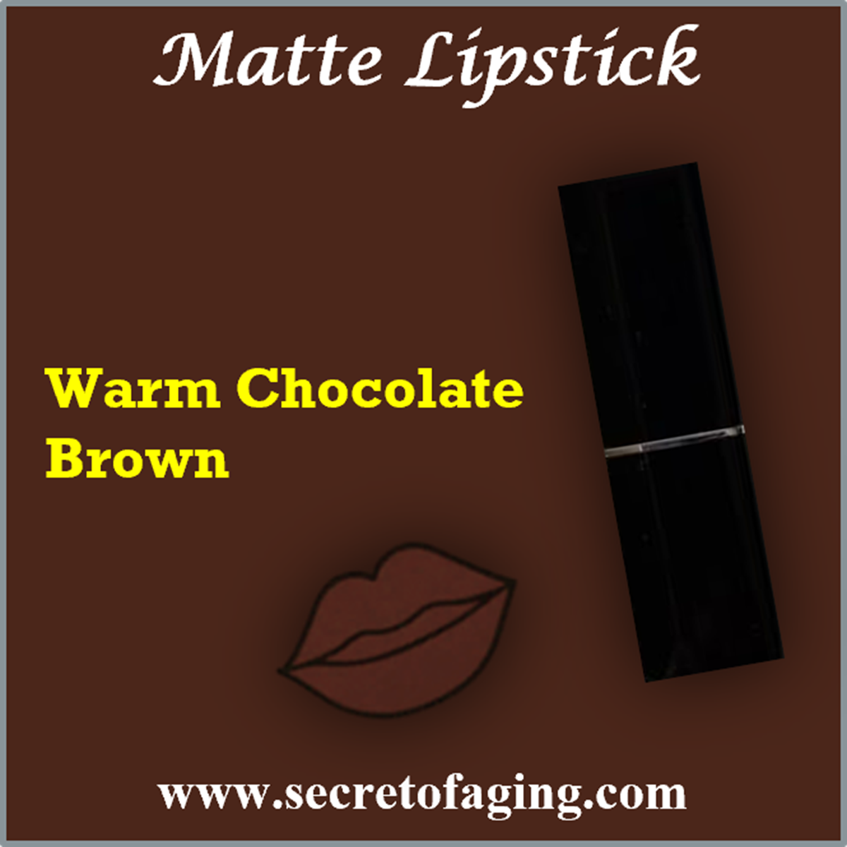 Warm Chocolate Brown Matte Lipstick
