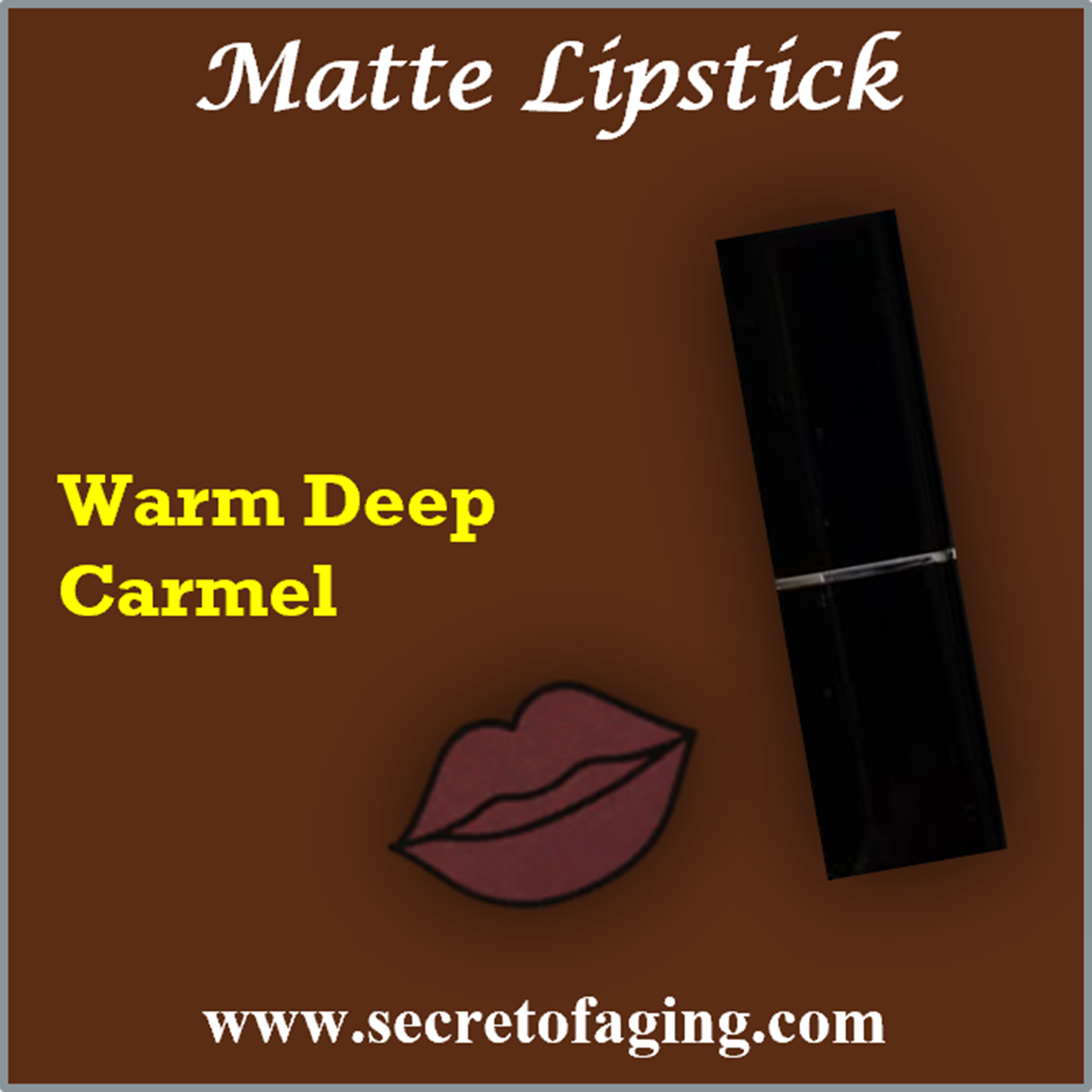 Warm Deep Carmel Matte Lipstick