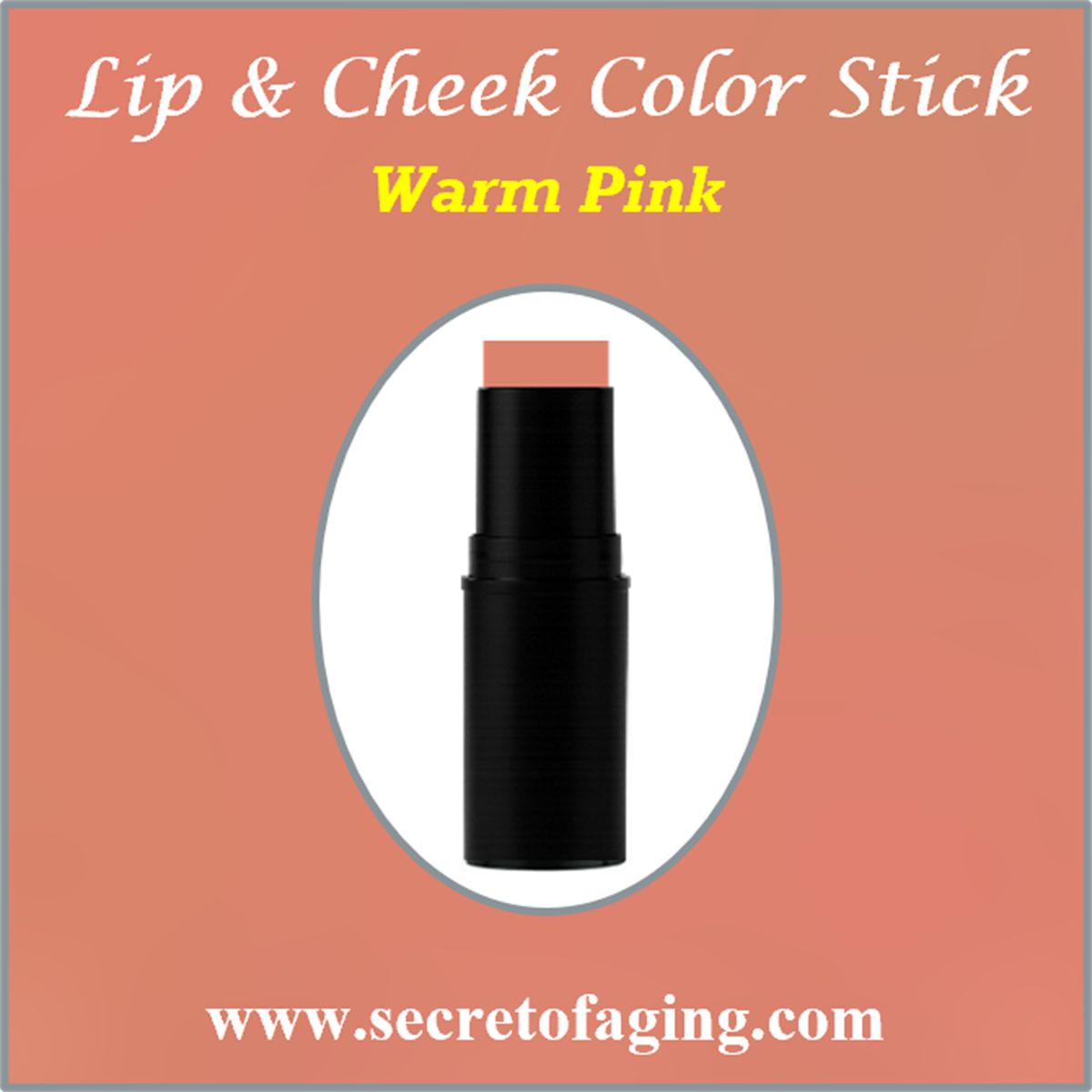 Warm Pink Lip and Cheek Color Stick