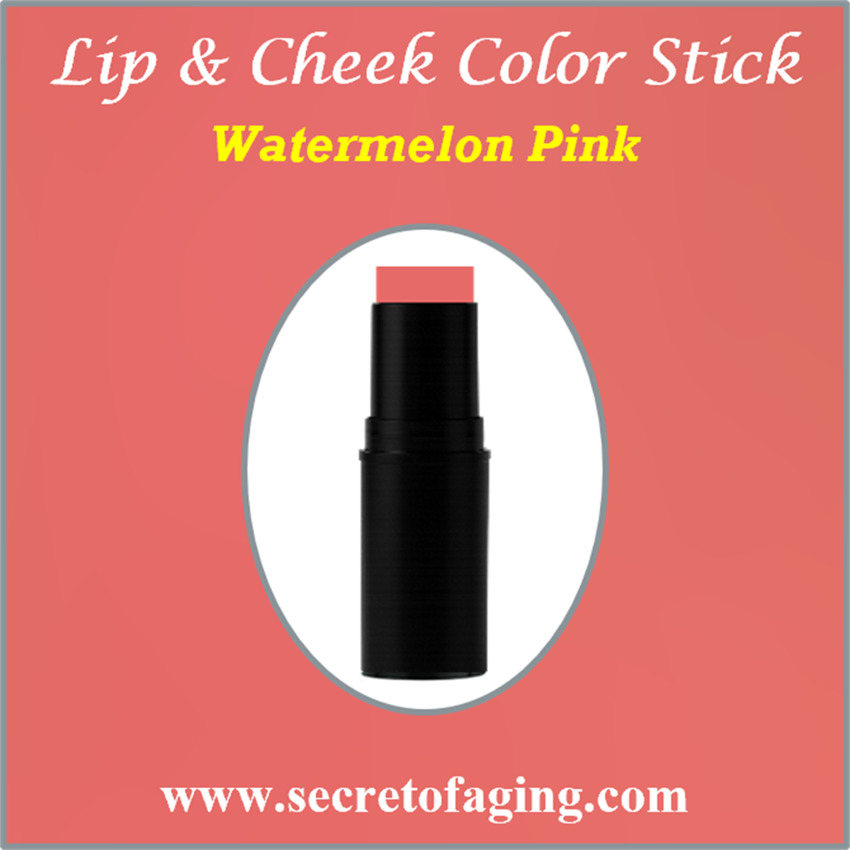 Watermelon Pink Lip and Cheek Color Stick