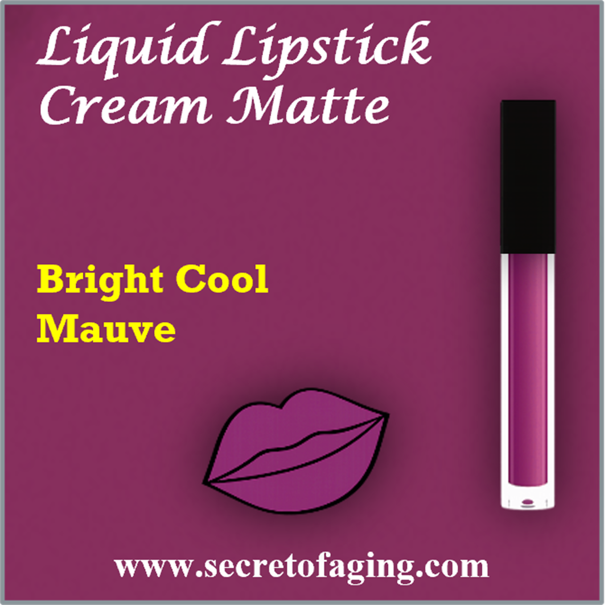 Bright Cool Mauve Liquid Lipstick Cream Matte