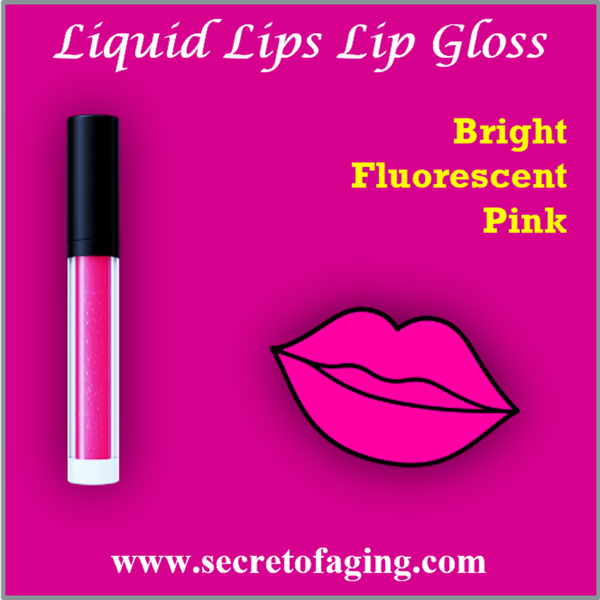 Bright Fluorescent Pink Liquid Lips Lip Gloss