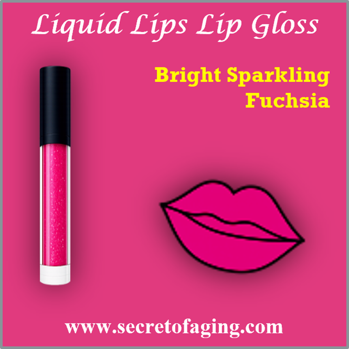 Bright Sparkling Fuchsia Liquid Lips Lip Gloss
