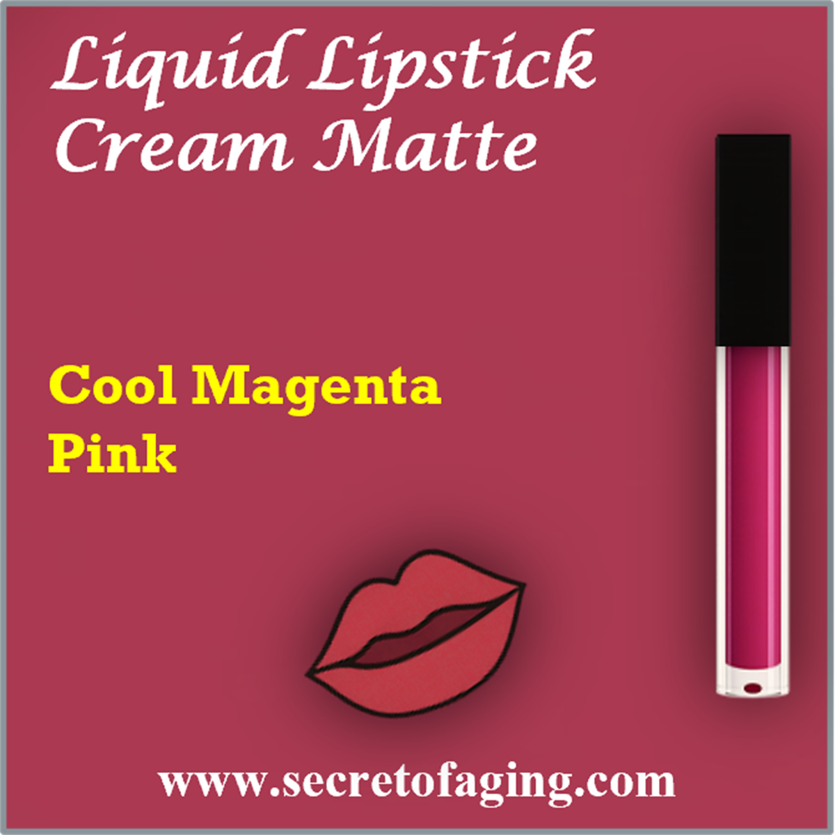 Cool Magenta Pink Liquid Lipstick Cream Matte