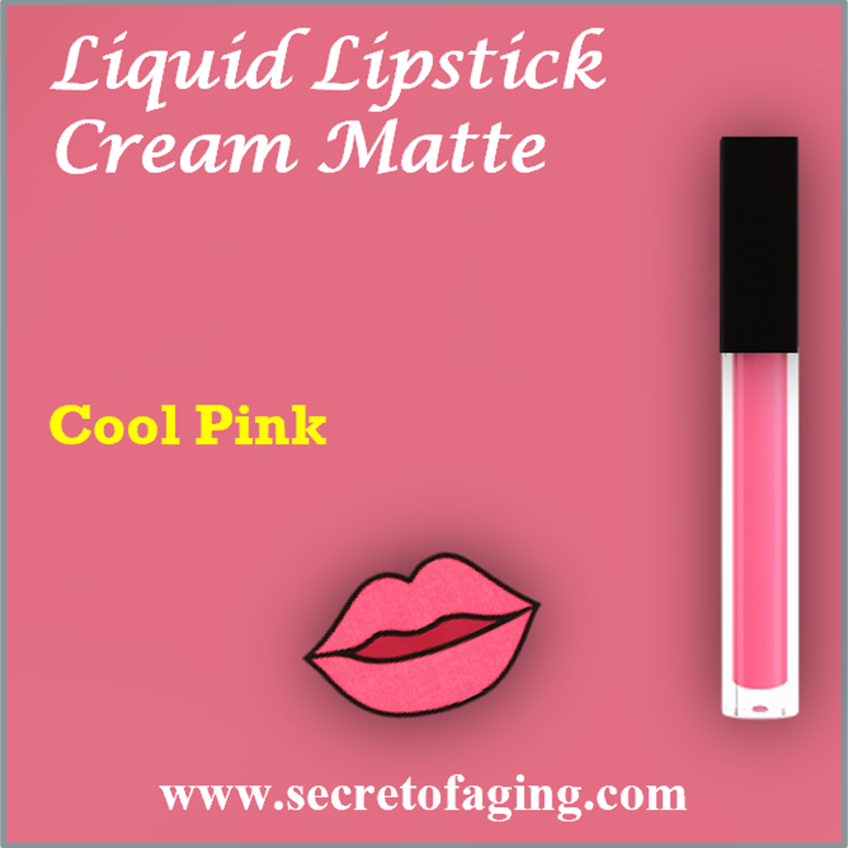 Cool Pink Liquid Lipstick Cream Matte