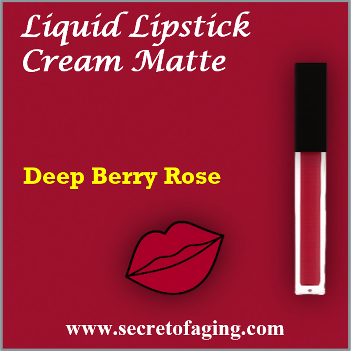 Deep Berry Rose Liquid Lipstick Cream Matte