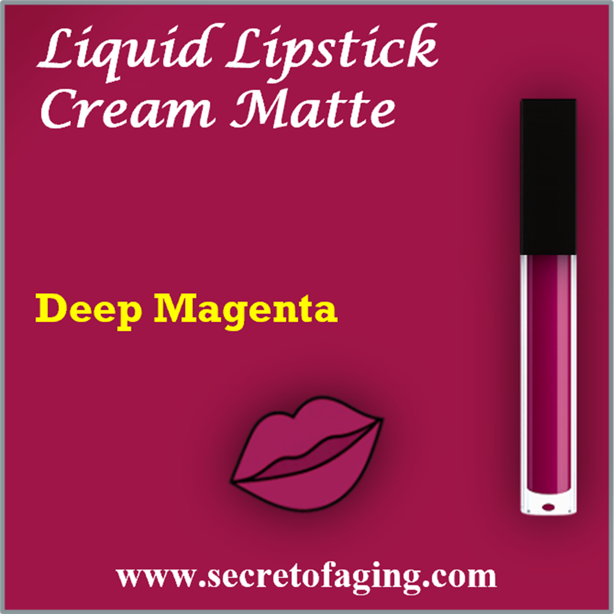Deep Magenta Liquid Lipstick Cream Matte