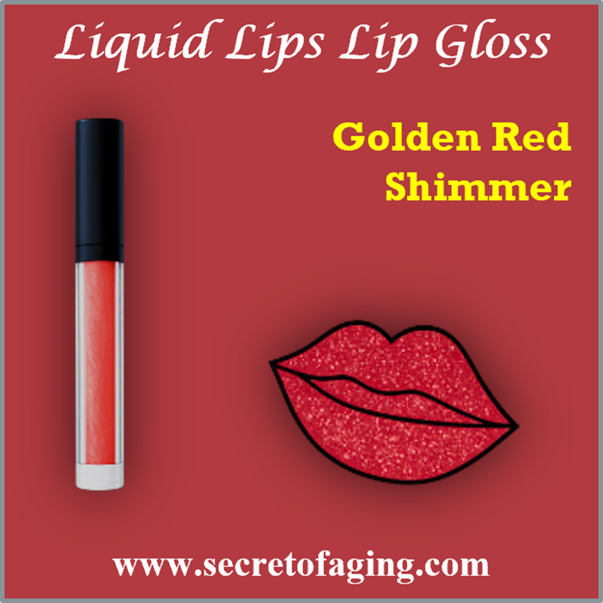 Golden Red Shimmer Liquid Lips Lip Gloss