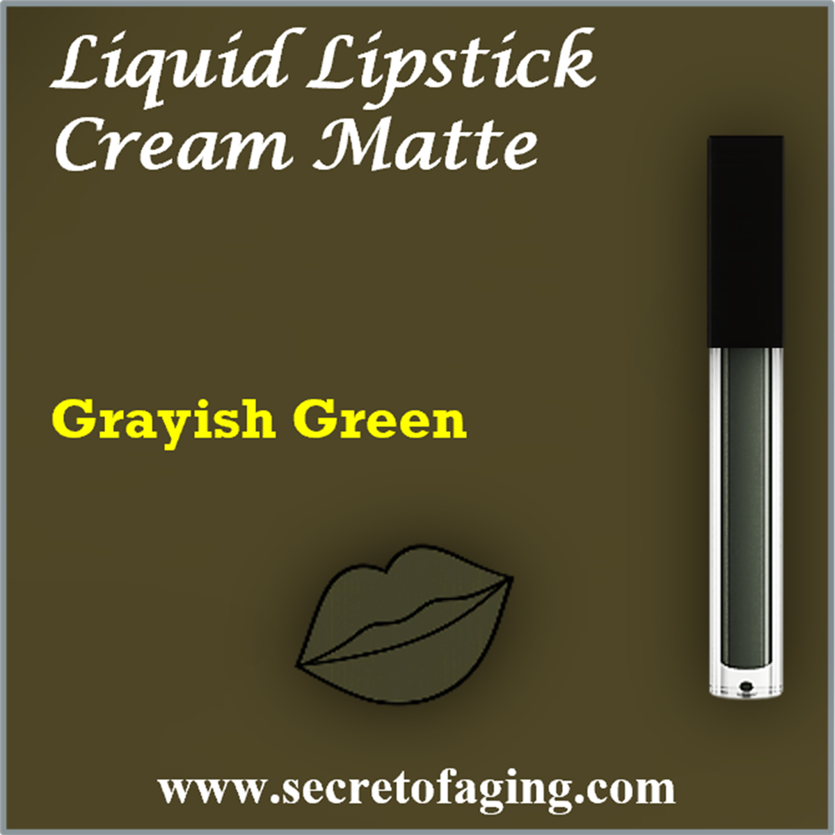 Grayish Green Liquid Lipstick Cream Matte
