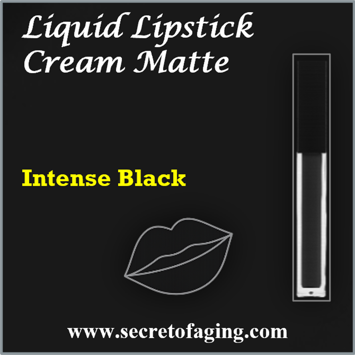 Intense Black Liquid Lipstick Cream Matte