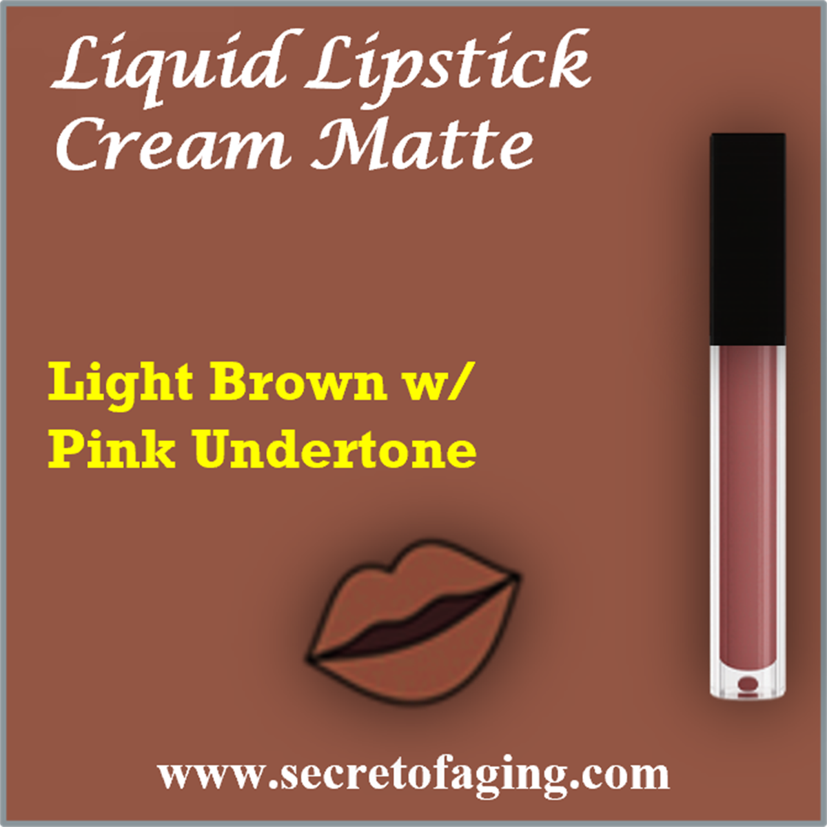 Light Brown Pink Undertone Liquid Lipstick Cream Matte