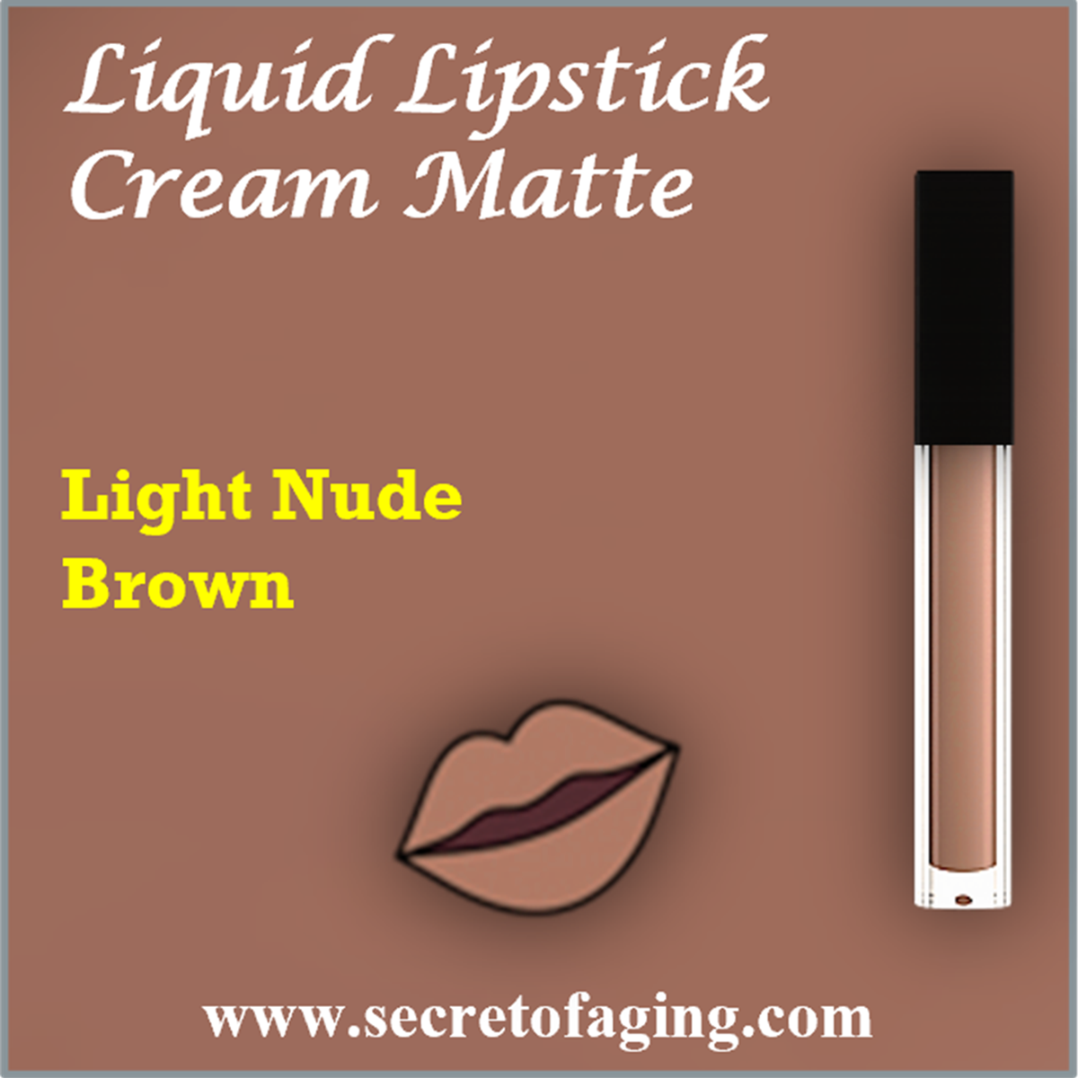 Light Nude Brown Liquid Lipstick Cream Matte