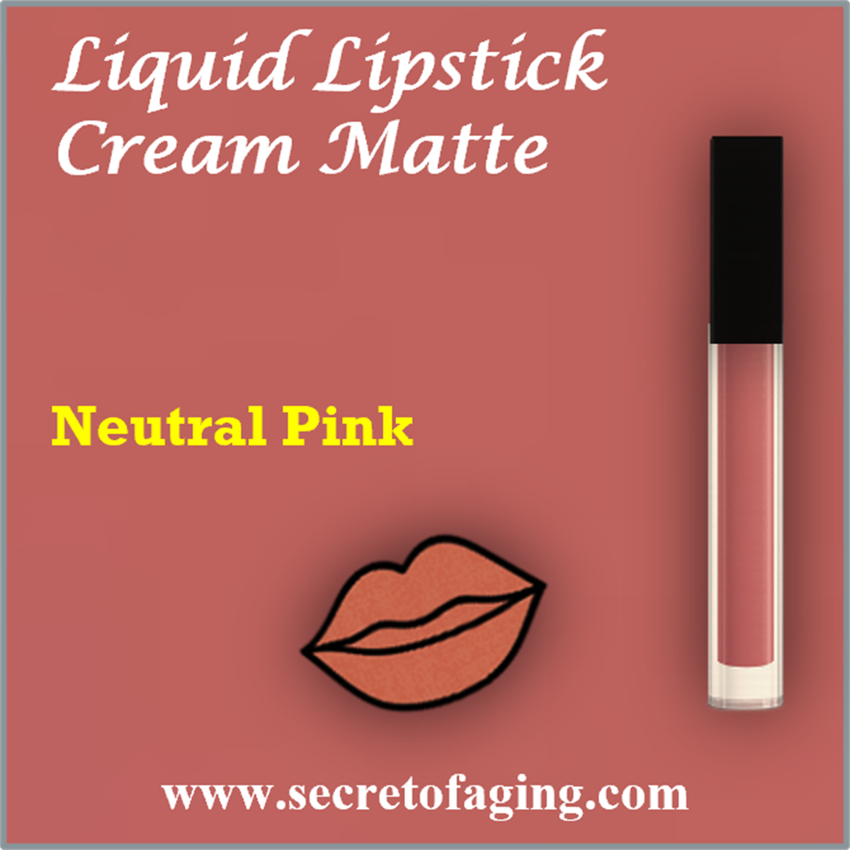 Neutral Pink Liquid Lipstick Cream Matte