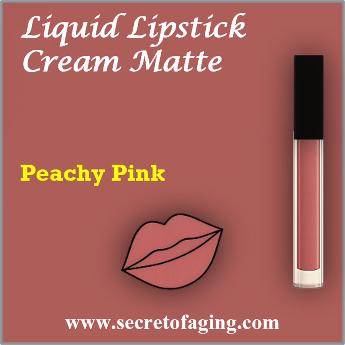 Peachy Pink Liquid Lipstick Cream Matte