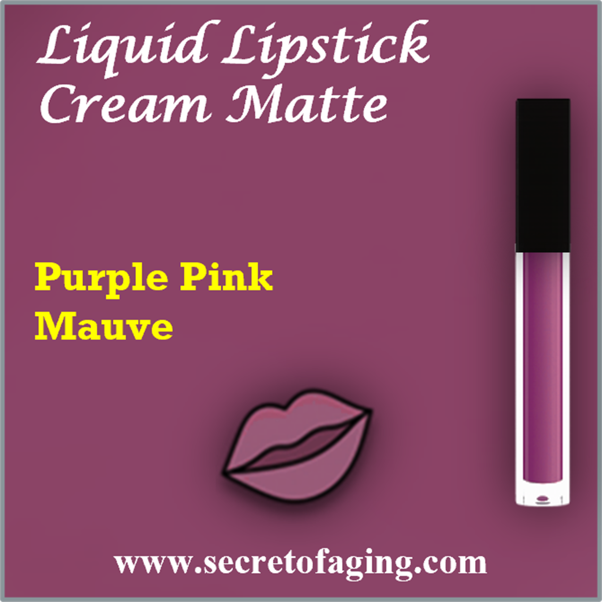 Purple Pink Mauve Liquid Lipstick Cream Matte