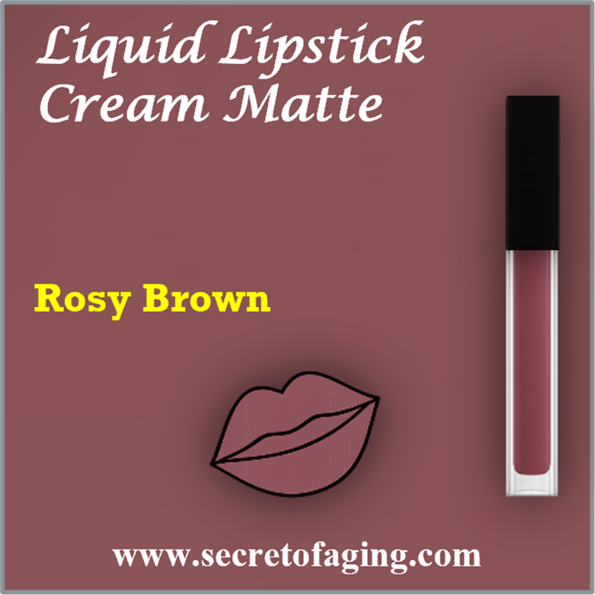 Rosy Brown Liquid Lipstick Cream Matte