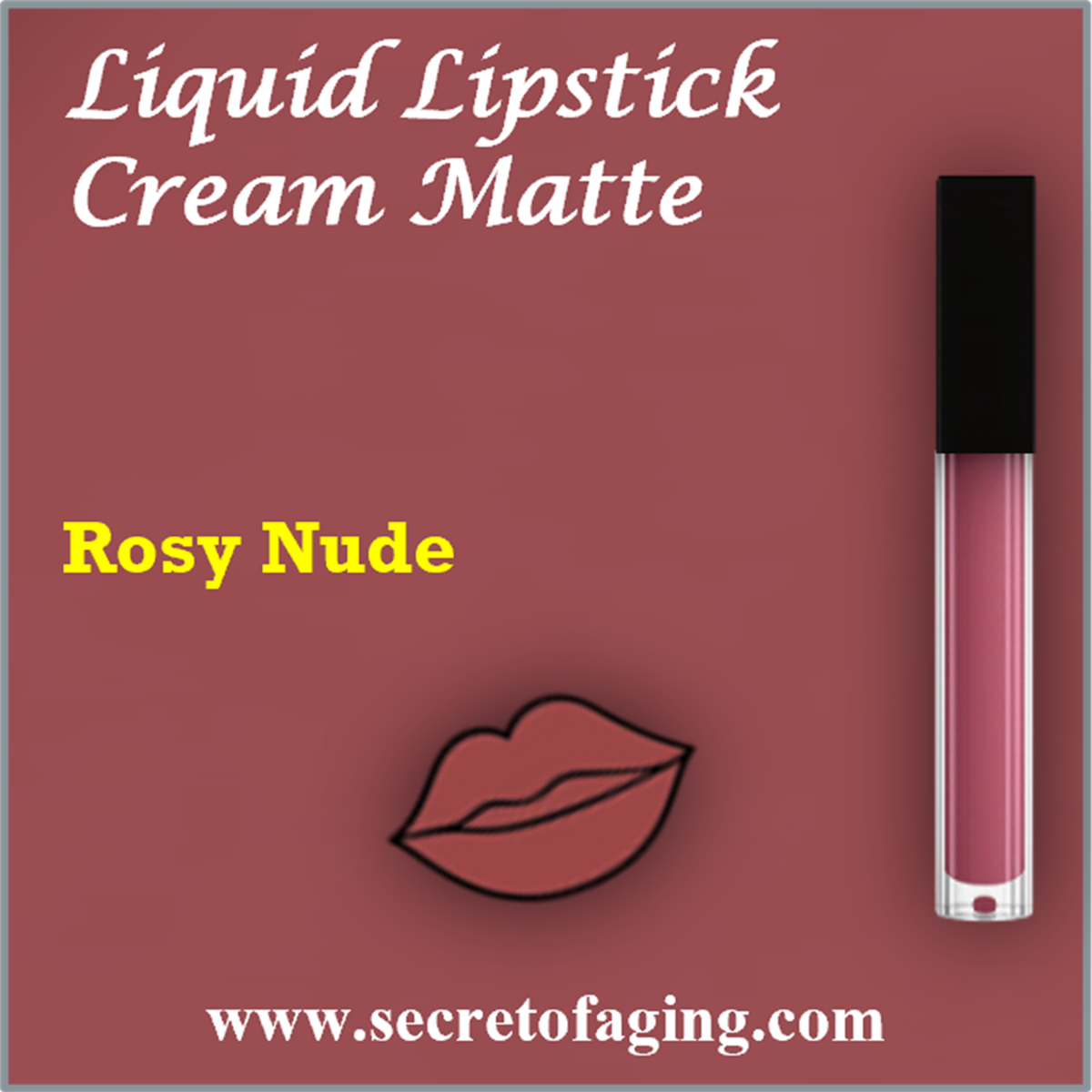 Rosy Nude Liquid Lipstick Cream Matte