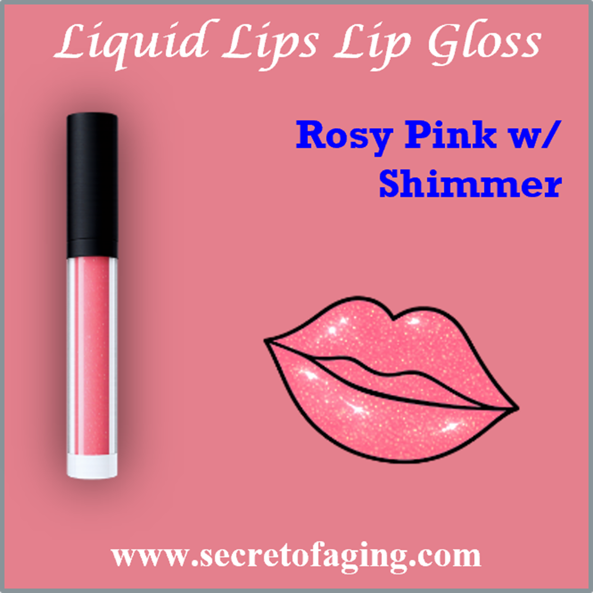 Rosy Pink with Shimmer Liquid Lips Lip Gloss