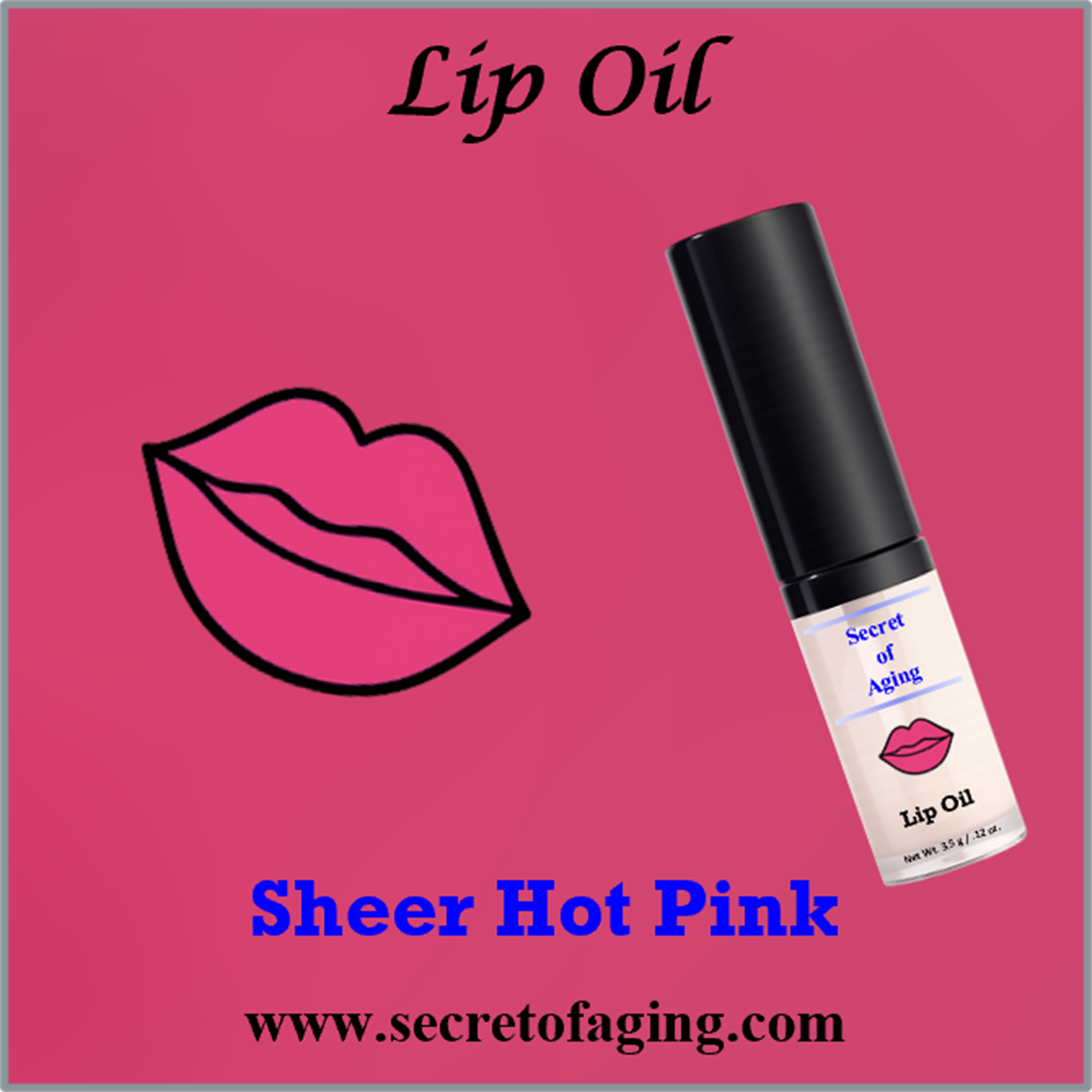 Sheer Hot Pink Lip Oil